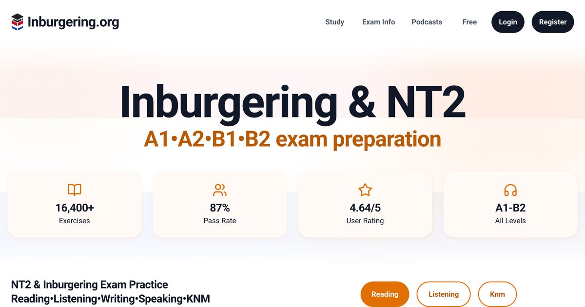 Inburgering.org, Dutch language school available online